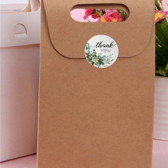 500  Green And White Thank You Stickers - Picture 5 of 5